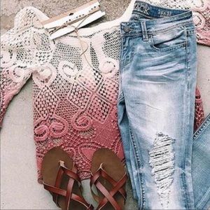 The Buckle - GIMMICKS CROCHET OMBRÉ TOP